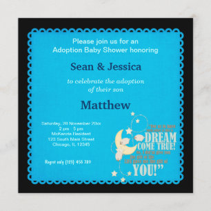 Adoption Baby Shower Boy Invitation