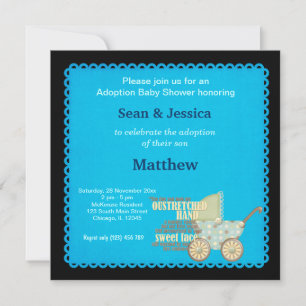 Adoption Baby Shower Boy Invitation