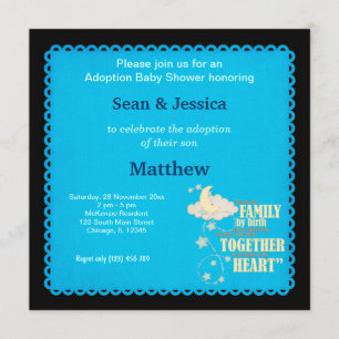 Adoption Baby Shower Boy Invitation