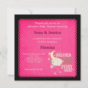 Adoption Baby Shower Girl Invitation