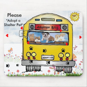 Adoption Bus for Cat's & Dog's Mousepad