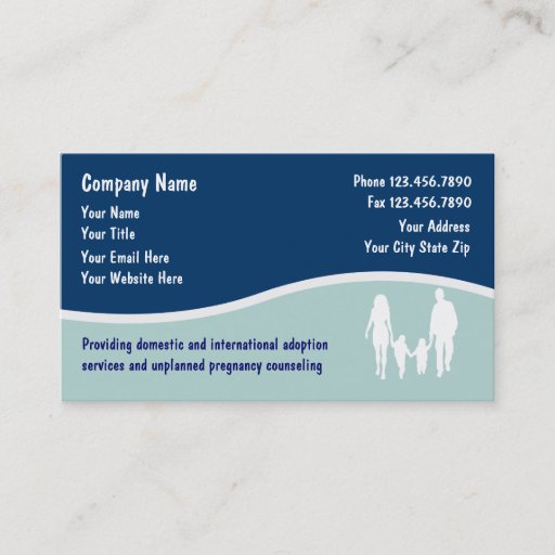 Customizable Adoption Business Cards