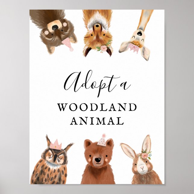 Adoption Center | Gir Woodland Birthday Party Sign (Front)