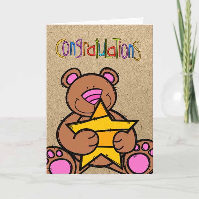 Adoption congratulations greetings card (Front)