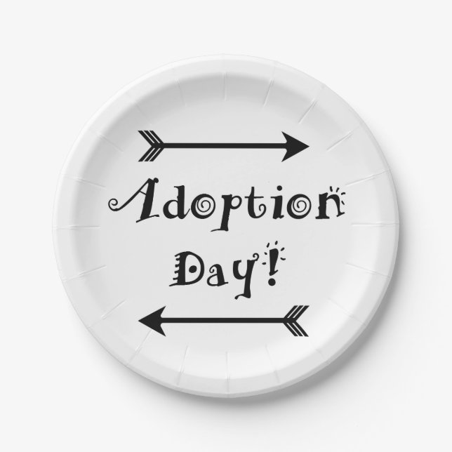 Adoption Day! Foster/adopt Design Paper Plates (Front)