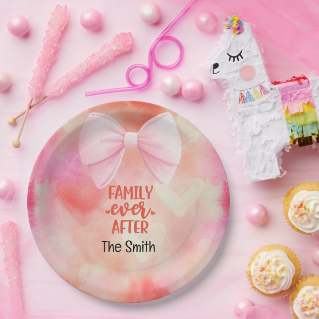 Adoption Foster Child family Ever After Paper Plates (Party)