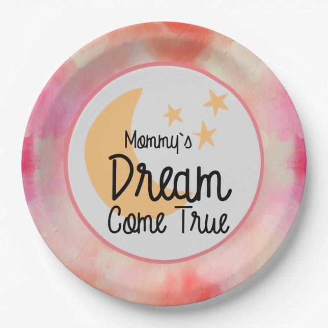 Adoption Foster Child family welcome party Dream Paper Plates (Front)