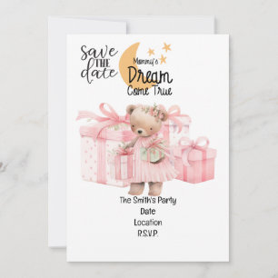 Adoption Foster Child Girl pink theme party Invitation