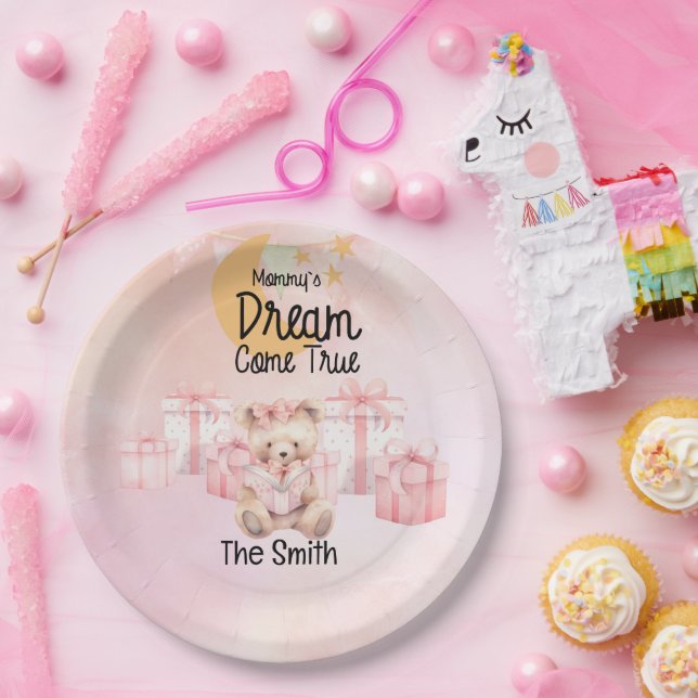 Adoption Foster Child  Girl pink theme party  Paper Plates (Party)