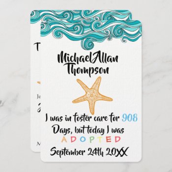 Adoption From Foster Care Announcment- Party Invitation by TheFosterMom at Zazzle