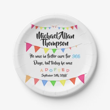 Adoption From Foster Care Party Plates by TheFosterMom at Zazzle