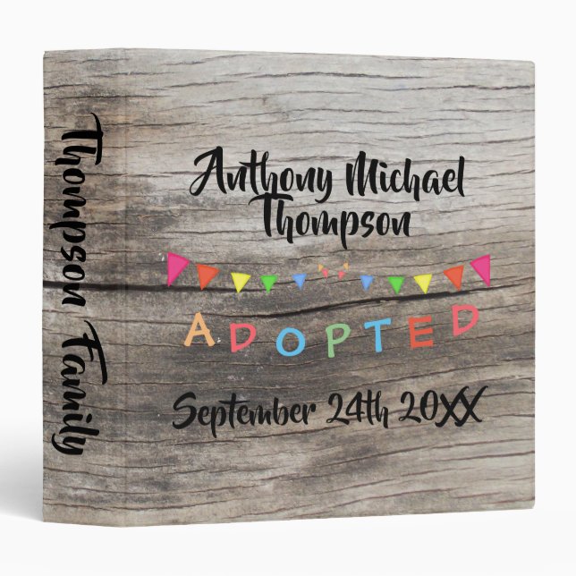 Adoption From Foster Care Photo book Life Book 3 Ring Binder (Front/Spine)