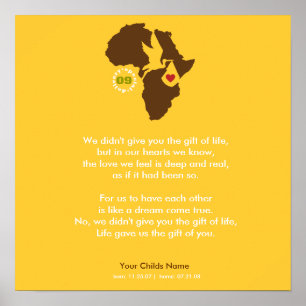 Adoption Gotcha Day - Commemorative Poem Poster
