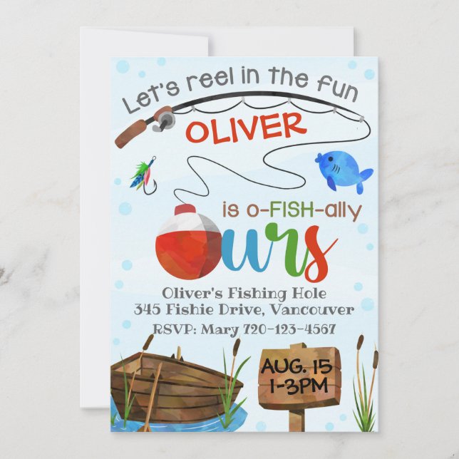 Adoption Invitation, Fishing Adoption Invite (Front)