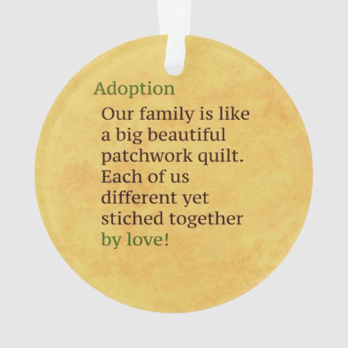 Adoption is a Patchwork Ornament