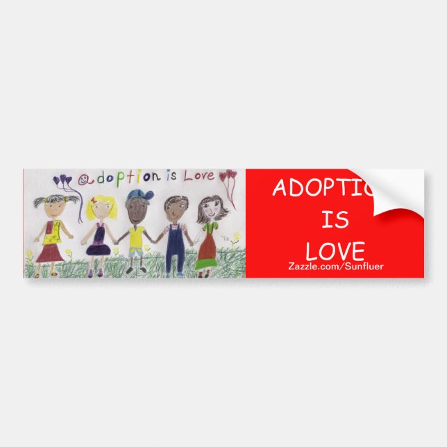 Adoption Is Love - Bumper Sticker - (Front)