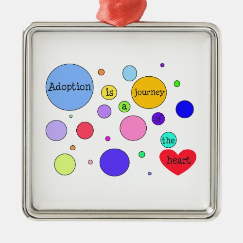 Adoption Journey of Heart Circles Metal Ornament