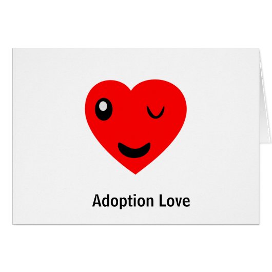 Adoption Love wink Cards (Front Horizontal)