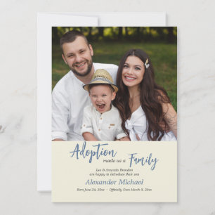 Adoption Made Us A Family Announcement