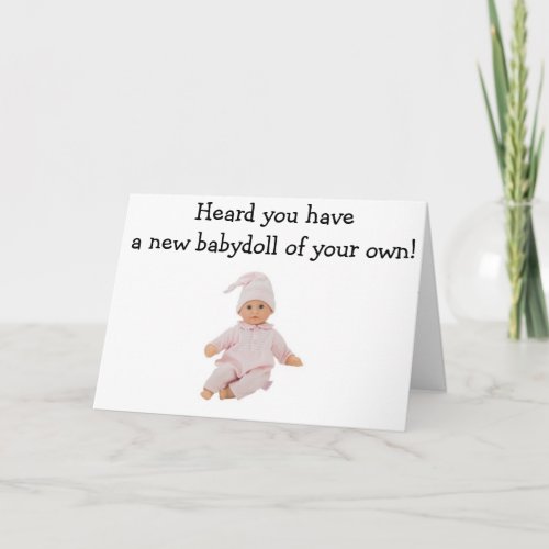 ADOPTION  NEW BABY DOLL OF YOUR VERY OWN CARD