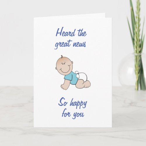 ADOPTION OF BABY BOY CONGRATULATIONS CARD