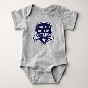 Adoption "Officially Team" Name Kid's Gotcha Day Baby Bodysuit