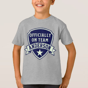 Adoption "Officially Team" Name Kid's Gotcha Day T-Shirt