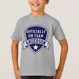 Adoption "Officially Team" Name Kid's Gotcha Day T-Shirt