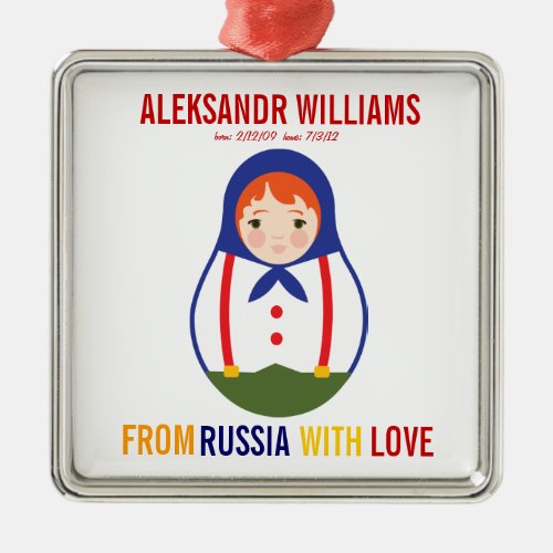 Adoption Ornament Russian Matryoshka Keepsake