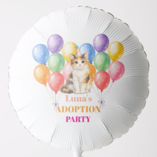 Adoption Party Gotcha day Calico Cat Pet Balloon