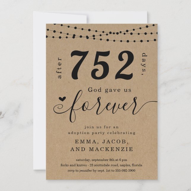 Adoption Party / Gotcha Day Celebration Invitation (Front)