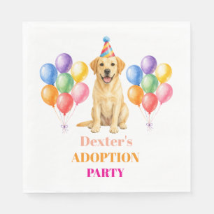 Adoption Party Gotcha day Labrador Dog Pet Napkins