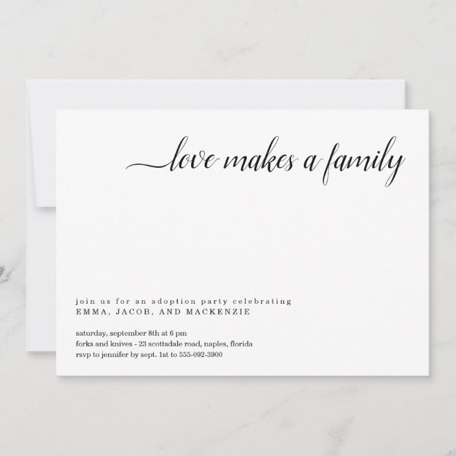 Adoption Party Invitation (Front)