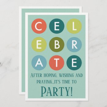 Adoption Party Modern Circles Announcement by TheFosterMom at Zazzle