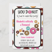 Adoption Party Modern Pink Donut Party Invitation (Front)