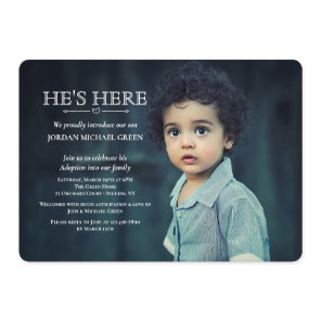Adoption Party Photo Invitation