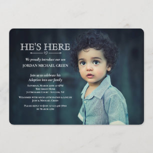 Adoption Party Photo Invitation