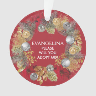 Adoption PLEASE ADOPT ME Bonus Mom Christmas Ornament