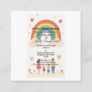 Adoption Rainbow Baby Shower Enclosure Card
