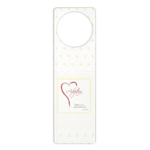 Adoption, Religious, Yellow Dots Door Hanger