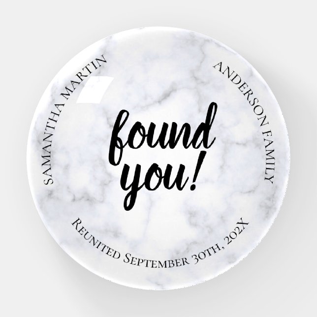 Adoption reunion paperweight (Front)