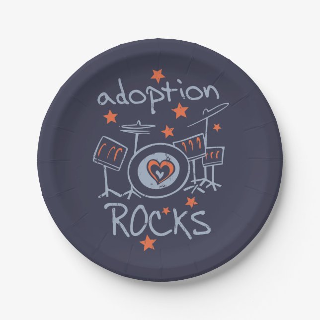 Adoption Rocks Party Paper Plates (Front)