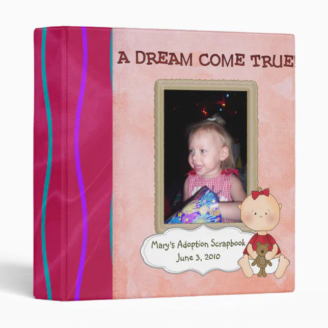 adoption scrapbook/ photo album. binder Zazzle