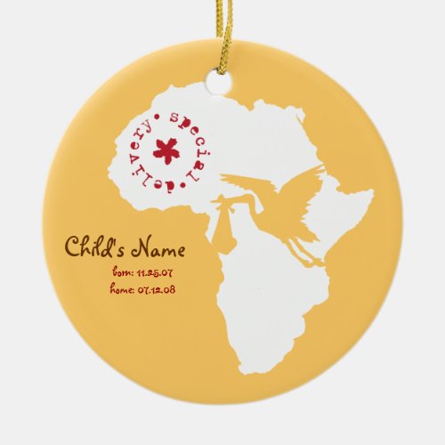 Adoption Stork Africa Ornament