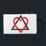 Adoption Symbol Coin Bag<br><div class="desc">The design is an adoption symbol. The triangle's points represent the birth mother, the adopting mother, and the adopted child. The heart shows the bond between the three.</div>