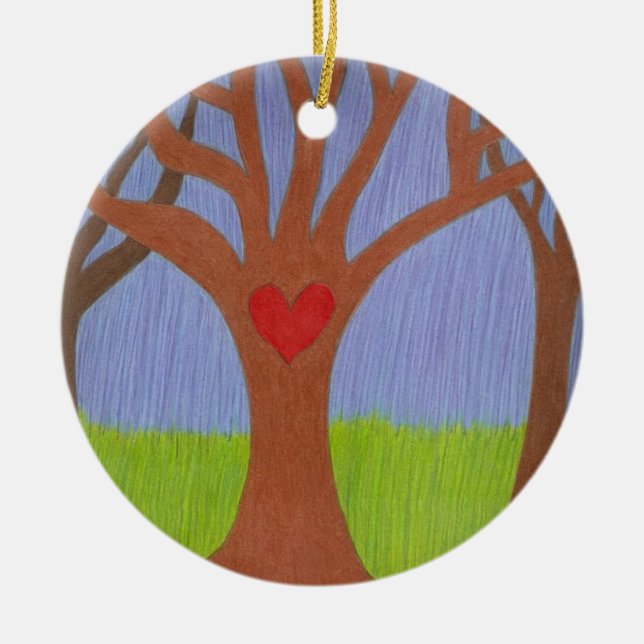 Adoption Tree Ceramic Ornament (Front)