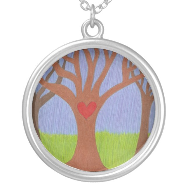 Adoption Tree Silver Plated Necklace (Front)