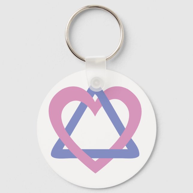 Adoption Triangle pink blue Keychain (Front)
