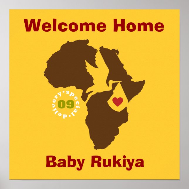 Adoption Welcome Home Poster - Ethiopia (Front)