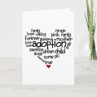 Adoption-words Card